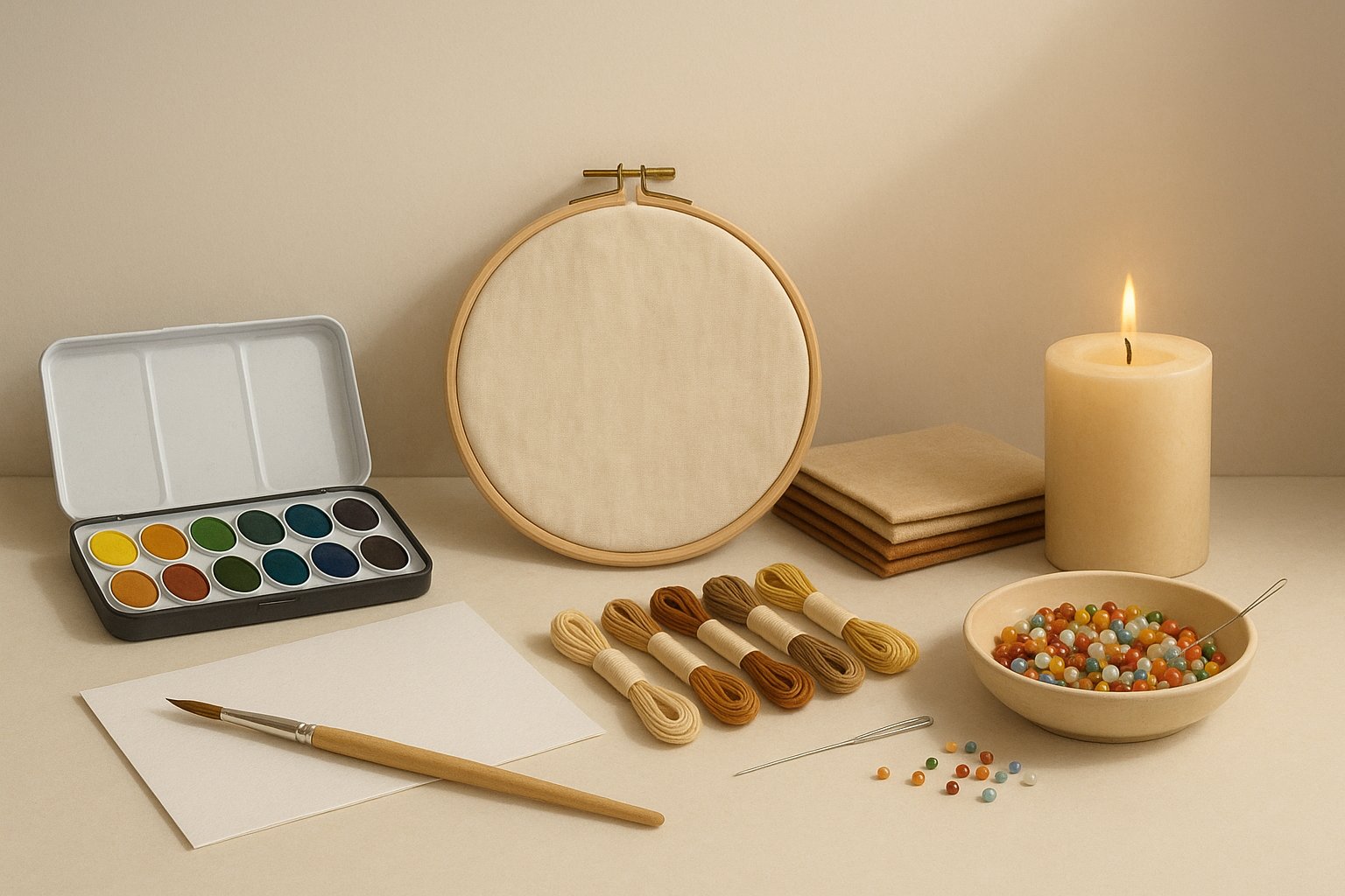 Realistic illustration for 10 best craft kits for seniors under 30