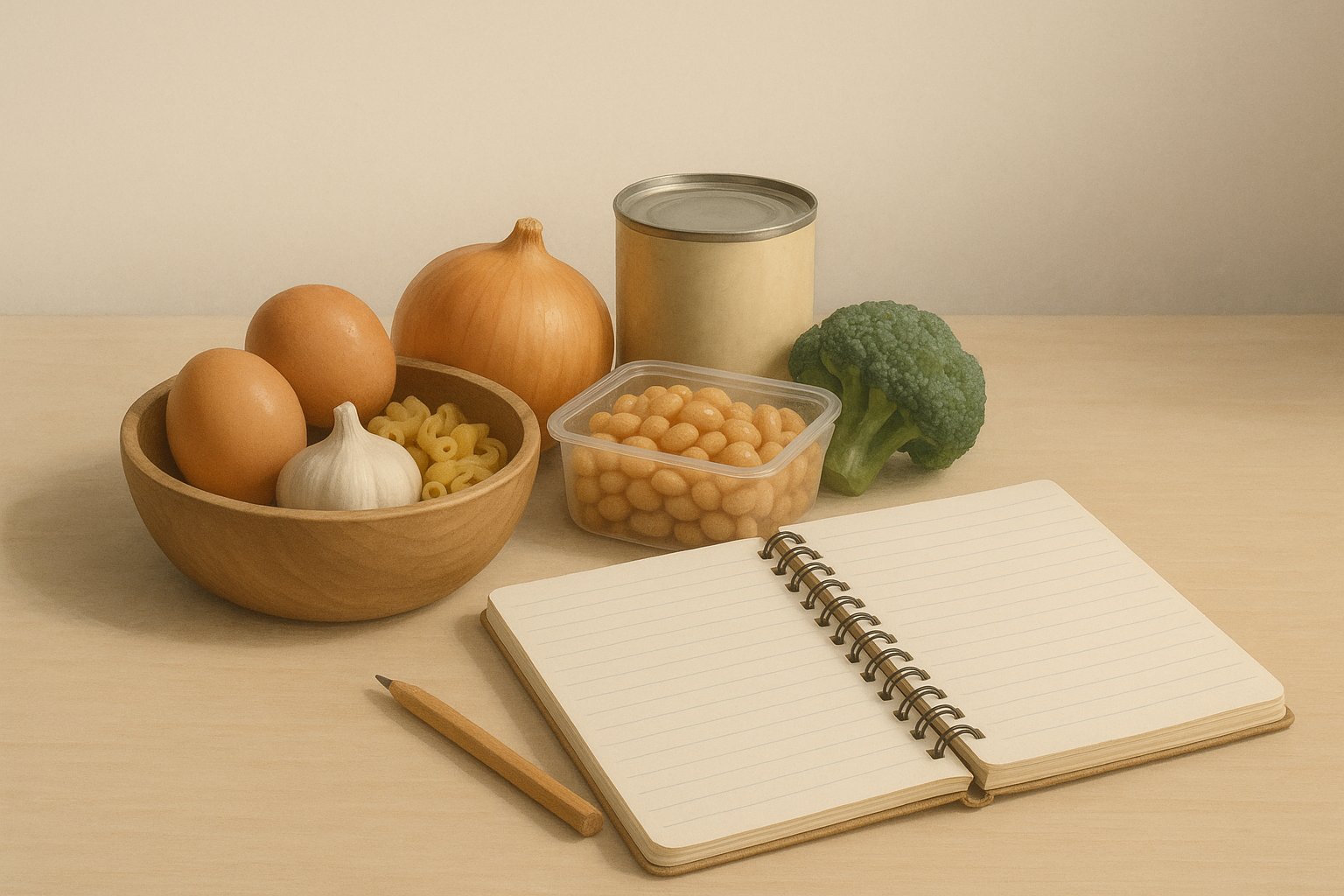 Realistic illustration for 10 budget friendly recipes perfect for retirement