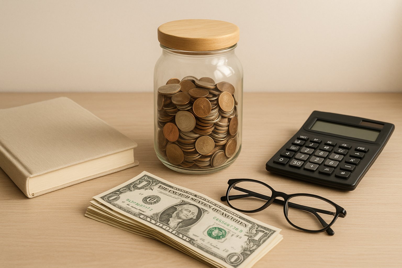 Realistic illustration for 50 smart ways to save money after 50