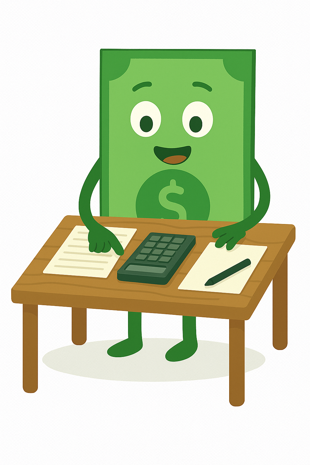 IRA calculator mascot illustration